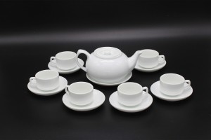 Ấm chén Bát Tràng in logo làm quà tặng M01